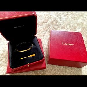 Cartier sz 17 small love bracelet